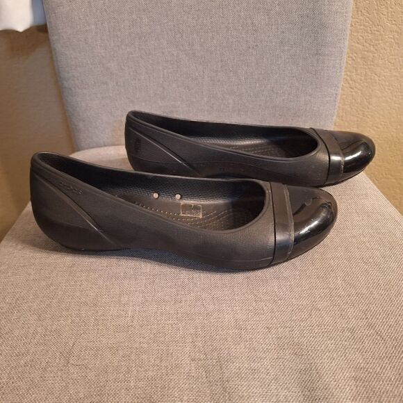 Crocs cap toe flat black 8 - Picture 2 of 7